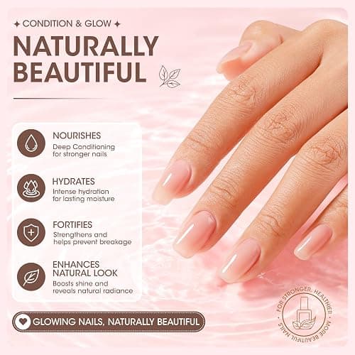 GELLEN Nail Corrector Polish Tinted Sheer Nude, Enhance Natural Look | Toxin HEMA Free One Stop Nail Polish, No Base Top & Lamp Needed | Corrects & Strengthens Weak Brittle Uneven Discolored Nails thumbnail 7