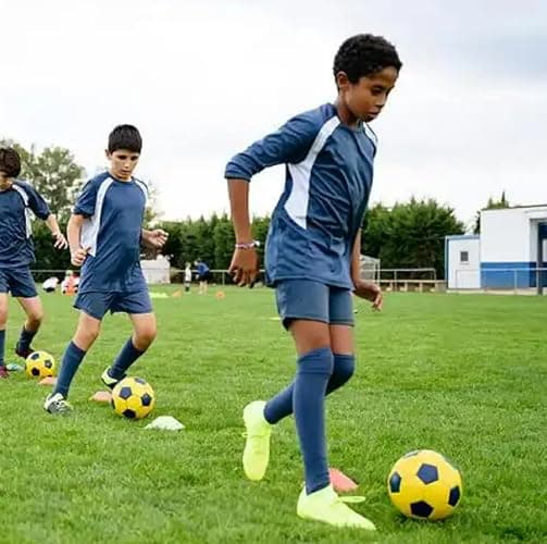 MIHAIR 2/6 Pairs Kids Grip Soccer Socks Cushioned Non Slip Grippy Youth Football Basketball Athletic Sports Socks thumbnail 2