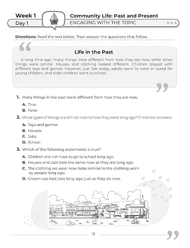 1st Grade Social Studies: Daily Practice Workbook | 20 Weeks of Fun Activities | History | Civic and Government | Geography | Economics | + Video ... Each Question (Social Studies by ArgoPrep) thumbnail 15