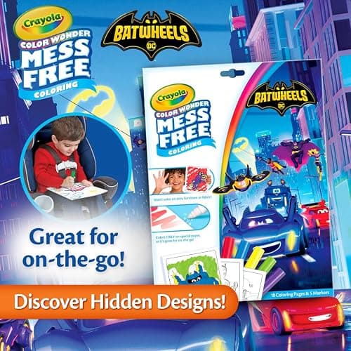 Crayola Batwheels Color Wonder Activity Set, Batman Mess Free Coloring Pages for Toddlers, Batman Gifts, Toys for Boys & Girls thumbnail 5
