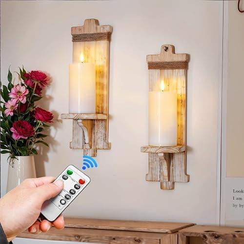 Homemory White 3x6 Inch Flameless Candles Battery Operated with Remote Timer, Real Wax LED Pillar Candle for Home Fireplace Bedroom Living Room Party, Set of 2 thumbnail 7