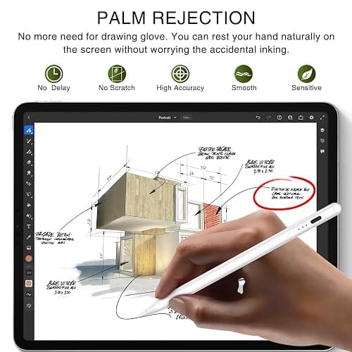 HATOKU Stylus Pen for iPad 2018-2025, 15 Mins Fast Charging Magnetic Pencil (1st Generation) with Tilt Sensitivity & Palm Rejection for iPad 6-8/9/10/11, Air 3/4/5/M2/M3, Mini 5/6/7, Pro 11/12.9/M4/M5 thumbnail 5