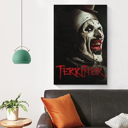 KONEO Terrifier Movie Poster Canvas Poster Wall Art Decor Print Picture Paintings for Living Room Bedroom Decoration Unframe:24x36inch(60x90cm) thumbnail 4