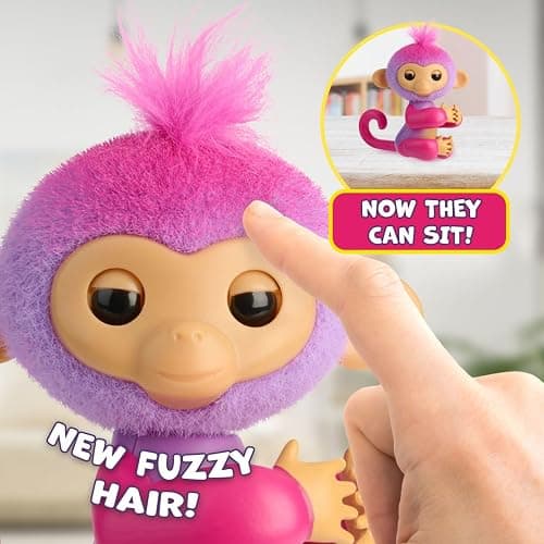 Fingerlings 2023 New Interactive Baby Monkey Reacts to Touch – 70+ Sounds & Reactions – Charli (Purple) thumbnail 6