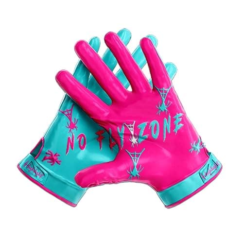 HIGHLIGHT FACTORY ATL Pink Web No Fly Zone - Football Gloves for Youth and Adult - Ultra Grip Wide Receiver Gloves - Superior Support and Protection - Adult and Youth Sizes thumbnail 3