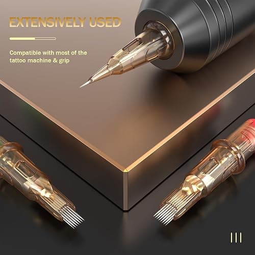 EZ Tattoo Cartridge Needles Assorted - 50Pcs #12 Mixed (3RL 5RL 7RL 9RL 11RL) Standard Round Liner Tattoo Needles Cartridges for Tattoo Pen Machine Gun - V SELECT thumbnail 6
