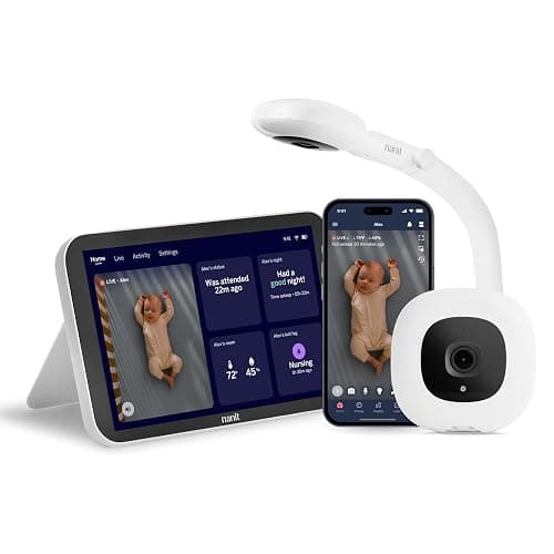 Nanit Smart Baby Video Monitor System with Floor Stand & 8" Display Screen | Crystal-clear video, Real-time notifications, Sleep insights - Image 1