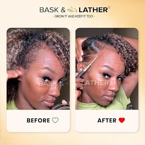 BASK & LATHER | Edge Control Gel for Natural & 4C Hair, Strong Hold, 5.3 oz thumbnail 8