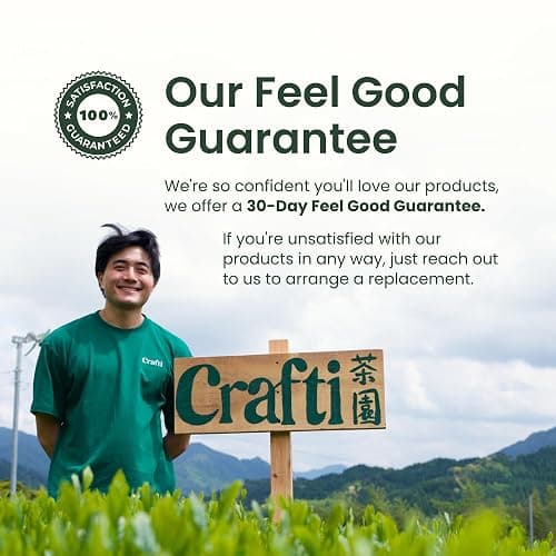 Crafti Ceremonial Grade Matcha Powder (Organic) - Unsweetened Authentic Japanese Daily Matcha Green Tea Powder from Uji, Kyoto for Barista-Grade Lattes (30g / 1.06oz) thumbnail 9