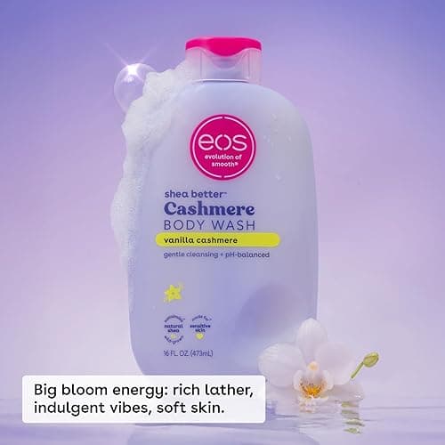 eos Shea Better Cashmere Body Wash, Vanilla Cashmere, Moisturizing, pH Balanced Body Wash, Creamy Gel Formula, Paraben & Phthalate Free, Sensitive Skin, 16 fl oz thumbnail 4