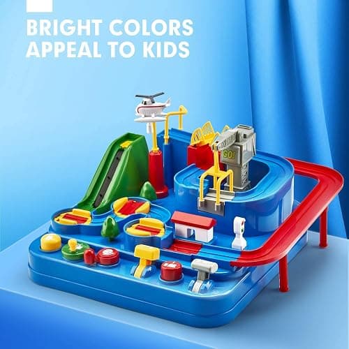 Toys for 3 Year Old Boys - Stem Kids Toys 3-5, Large Race Track, 3 Year Old Boy Gift, Car Playset for 4 Year Boy Birthday Gift, Montessori, Thinking, Motor Skill, Educational Christmas Grandkids Gifts thumbnail 9