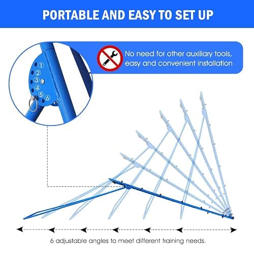 Winthai Volleyball Rebounder Net, Adjustable Pitch Bounce Back Baseball Softbal Soccer Lacrosse Rebound Sports Practice Training Equipment with Strike Zone for Backyard Indoor Outdoor thumbnail 5