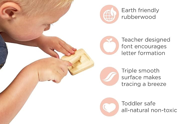 Wooden Alphabet Tracing Boards - Preschool Letter Formation - Montessori Alphabet Letters thumbnail 3
