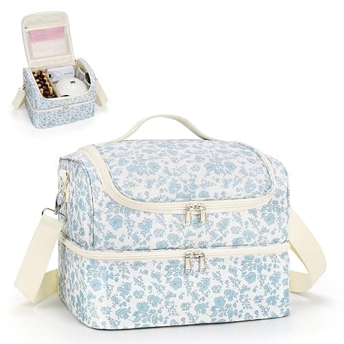 Nail Polish Organizer Case, Holds 45 Bottles & Nail Lamp, Travel Nail Tech Case thumbnail 8