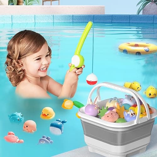 Anivia Foldable-Bath-Toy-Storage-Organizer, Bath Toy Holder with Base, Quick-Drain-Drying Bathtub Toy Storage/Basket, Stand Up Bathroom Shower Toys Holder for Kids - Gray thumbnail 2