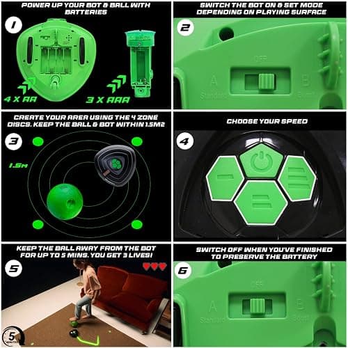 Soccer Bot - Ultimate Indoor Soccer Game with Score Tracker and Speed Modes, Soccer Training Toy thumbnail 8