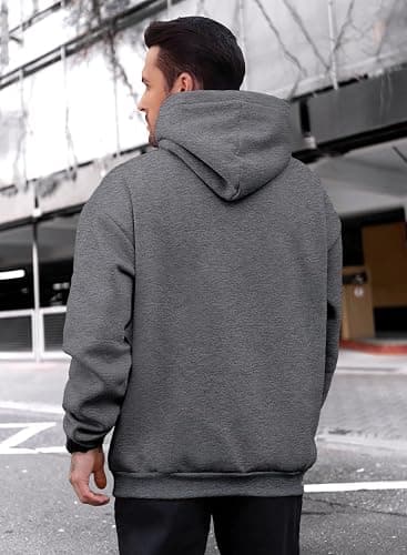 JMIERR Mens Casual Cotton Hooded Collar Drawstring Hoodies Pullover Sweatshirts Casual Long Sleeve Shirts thumbnail 2