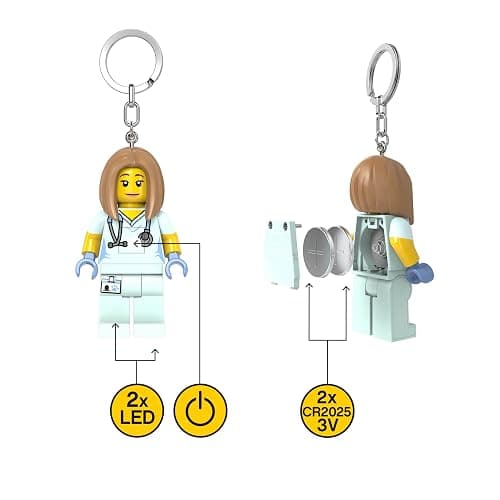 LEGO City Keychain Light - Veterinarian/Nurse (KE156H), Extra-Large 3 Inch Tall Figure thumbnail 6