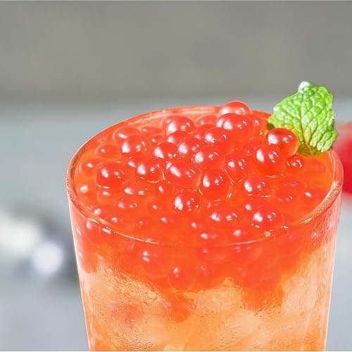 Tea Zone [1 Pound] Raspberry Popping Pearls, Bursting Pearls for Teas, Shakes, Smoothies, Dessert Toppings thumbnail 4