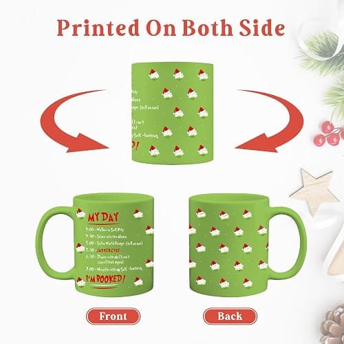 Arsemica Funny Christmas Coffee Mug, 11oz Holiday Drinking Cups, Christmas Movie Merch Gift, Xmas Party Cups for Hot Chocolate Cocoa Beverages, White Elephant Gifts for Women Men Coworkers thumbnail 3