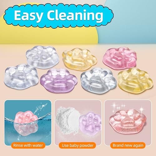 40pcs Mini Squishies Squishy Toy Cat Party Favors for Kids, Cat's paw Mochi Squishy Toys Kawaii Stress Reliever Anxiety Toys for Boys Girls, Pinata Fillers, Goodie Bag Stuffers for Toddlers Adults thumbnail 5