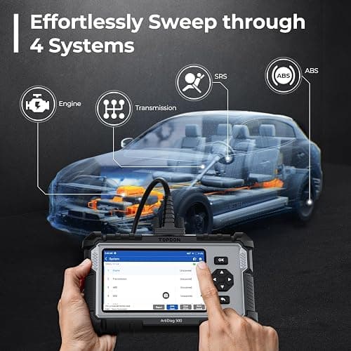 TOPDON ArtiDiag500 4 System OBD2 Scanner, Scan Tool with 6 Reset Service | Oil/Throttle/SAS/TPMS/BMS/EPB Reset, Car Check Engine Code Reader for ABS/SRS/Engine/Trans, FCA, CANFD, Lifetime Free Update thumbnail 3