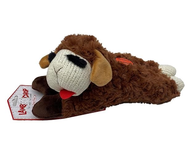 MultiPet Lambchop Brown 10" with Squeaker Color:Brown Pack of 1 thumbnail 2