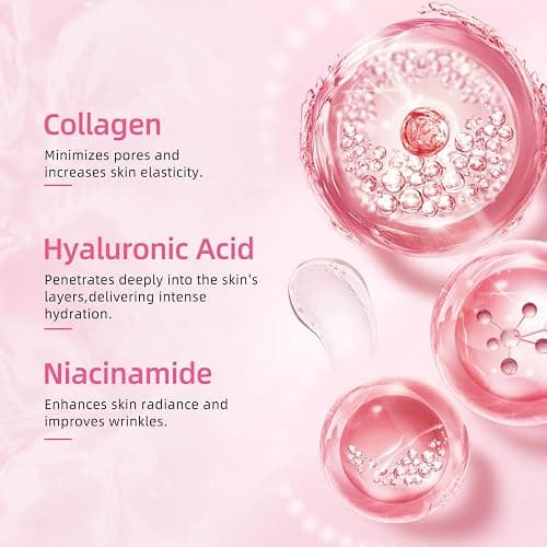 dewyhour Collagen Face Mask: 5 Pack Hydrating Deep Collagen Mask Face Overnight Sheet Mask with Hyaluronic Acid | Firming & Elasticity Skin, Korean Face Mask, Pore Minimizing, Glass Glow Skin thumbnail 6