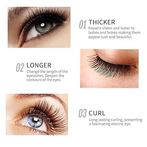 Eyelash Growth Serum With Brush Head - Safe & Gentle Lashes Care, Sheen and Nourish, Deep Repair - Creates Thick, Long, Curled Eyelashes, Natural Longer (0.123oz/3.5g) thumbnail 4