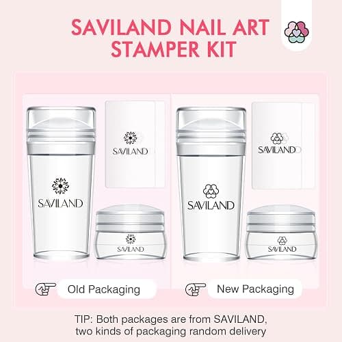 Saviland French Tip Nail Stamp - 4PCS Nail Art Stamper Kit Clear Silicone Nail Stamping Long & Short Jelly Stamper for Nails with Scrapers Nail Stamper Kit for French Manicure Home DIY Nail Salon thumbnail 8