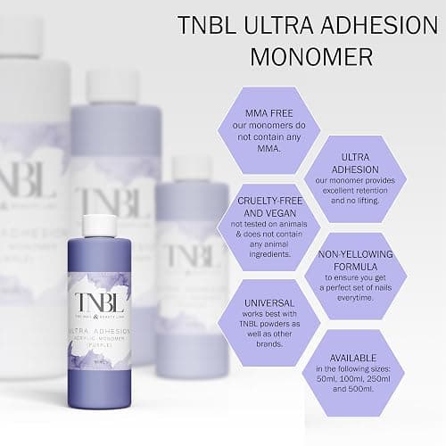 TNBL Ultra Adhesive Acrylic Liquid Monomer (100mL, Purple) thumbnail 4