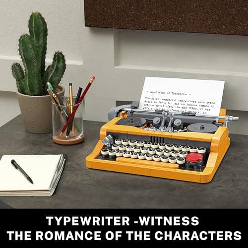 JMBricklayer Typewriter Walkman Television Building Toys 20131, Collectible Vintage Display Model Office Room Decor, Creative Hobbies Activity, Unique Gift Ideas for Adults Teens Kids(660 Pieces) thumbnail 3