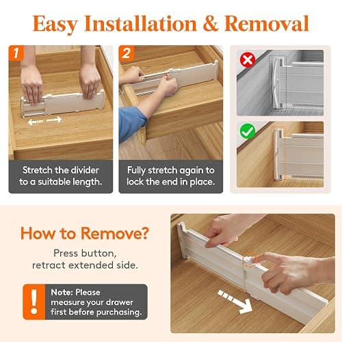 Lifewit 12 Pack 4" High Drawer Dividers, Adjustable Drawer Organizer Clothes thumbnail 8