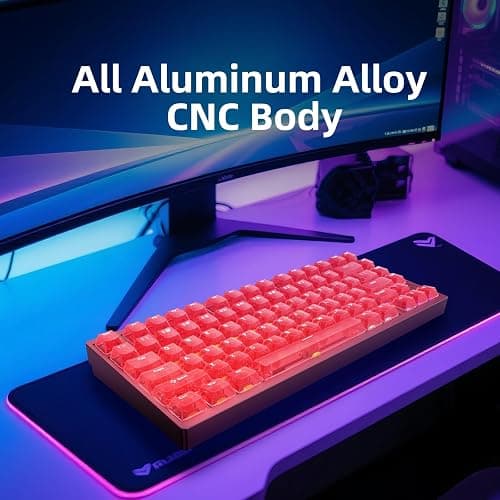 IROK MG75MAX 81 Keys Wired Magnetic Switch Keyboard, 256KHZ Single Key Scan Rate, PCB Nano-Coating Waterproof, Hall Effect, 8KHZ/ARGB/CNC Aluminum Gaming Keyboard(Red) thumbnail 4