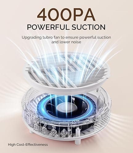 MelodySusie Nail Dust Collector,Compact Vacuum Fan Dust Collector for Beginner with Reusable Filter,HPro Powerful Dust Suction Machine Manicure Pedicure Tool for Acrylic Nail Polishing,Salon & Home - White thumbnail 3