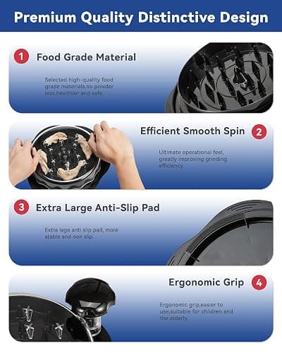 Chicken Shredder Tool Twist for Kitchen, Manual Chicken Breast Grinder Machine for Ground Food, Meat & Vegetables (Elegant Black) - Elegant Black thumbnail 7