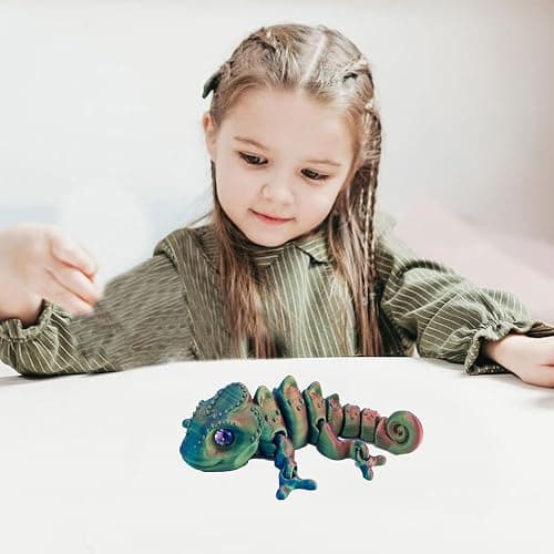 Chameleon, Gecko Wall Climber Toy, Gecko Wall Climber Toy, Stress Relief and Sensory Fidget, Anxiety Relief 3D Printed Toys for Office, Home, Halloween, Birthday, Collectibles Gifts thumbnail 2