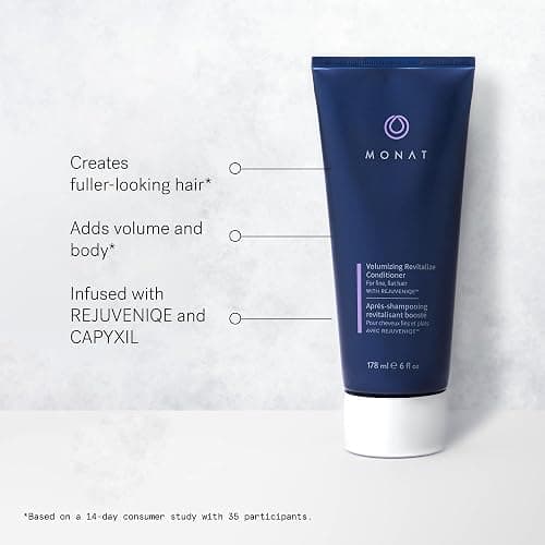 MONAT Volumizing Shampoo & Conditioner Set Infused with REJUVENIQE – Lightweight Care for Fine, Flat Hair – Enhances Volume, Adds Softness and Shine – Net Wt. 237 ml (8 fl. oz.) & 177 ml (6 fl. oz.) thumbnail 3
