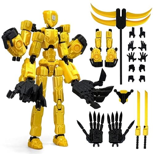T13 Assembly Completed Action Figure, T13 Multi-Jointed Movable Robot Action Figure Set,Collectors Desktop Decorations for Game Lovers Toys - Image 1