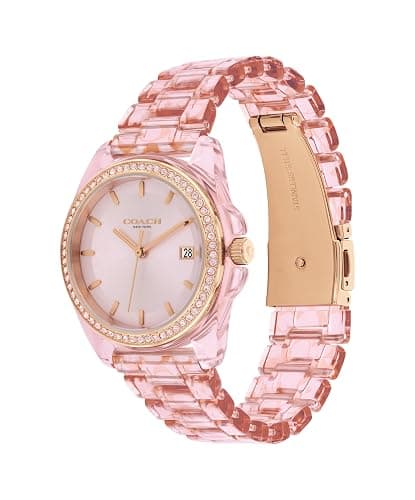Coach Greyson Women's Watch - 3H Dial with Signature C Link Bracelet and Crystal Bezel - Water Resistant 3 ATM/30 Meters - Premium Fashion Timepiece for Everyday Style - 36mm thumbnail 2
