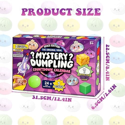 Fanskaty 24Pcs Dumpling Mystery Box,Dumplings Squeeze Stress Balls for Adults,Soft and Squeezable Stress-Relieving Dough, Birthday Gifts (24Pcs-B) thumbnail 3