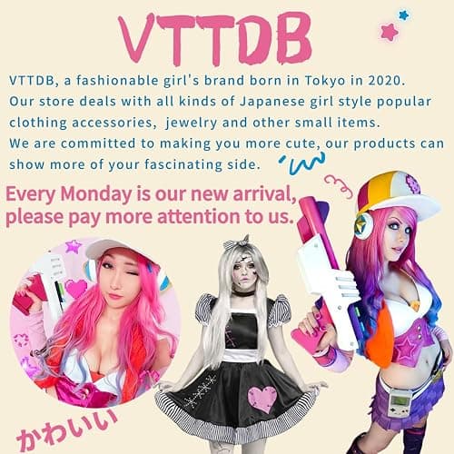 VTTDB Kawaii Backpack with Cute Accessories Casual Aesthetic Daypack Simple Laptop Bag Waterproof Travel Rucksack for Women (dark blue) thumbnail 5