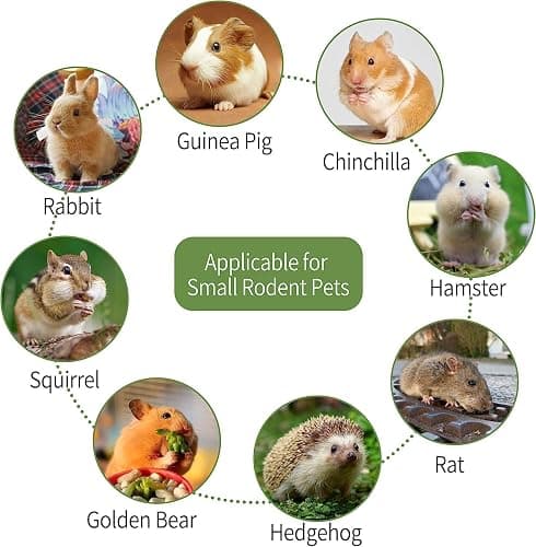 Petawi 45PCS Rabbit Guinea Pig Hamster Toys, Chinchilla Bunny Chew Toys for Teeth Apple Wood Timothy Hay Bamboo Sticks, Carrot Treats Balls for Rabbit Bunny Chinchilla Guinea Pig Hamster Rat thumbnail 6