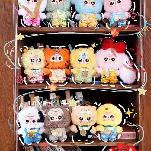 REIVIVORA Baby Three Twelve Zodiac Series Plush Stuffed Blind Box, Kawaii Mystery Plush Toys Collectible for Birthday Gift (1PC Series 2(V2)) thumbnail 3