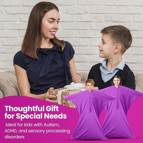 SENSORY4U Sensory Sack Body Sock – Stretchy Compression Suit for Kids – Great for Play, Movement, and Body Awareness thumbnail 7