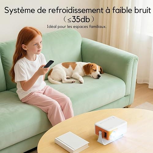 Yoton Mini Projecteur, Videoprojecteur 1080P Full HD Supportée, 200 ANSI, Zoom 50%, 2025 Upgraded Retroprojecteur Portable Compatible avec HDMI USB iOS Android Firestick PS5 | Format compact et léger, Rotation 180°, Zoom 50%, Haut-parleur intégré, Utilisation familiale, Connexion polyvalente thumbnail 8