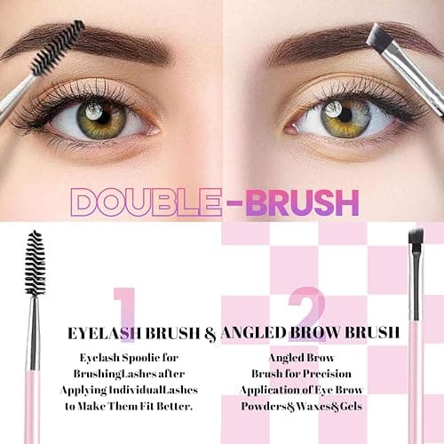 Qiveaory DIY Lash Extension Kit with 720pcs Lashes Clusters,1X/2X Magnification Compact Mirror with Light,Lash Bond and Seal,Eyelash Remover Tweezers Applicator Mascara Brush(10-18mm,30-60D Curl) thumbnail 6