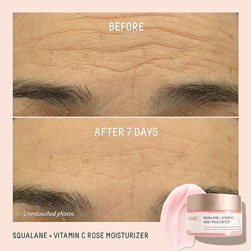 BIOSSANCE Squalane + Vitamin C Rose Face Moisturizer – Antioxidant-Rich Day/Night Face Lotion – Hydrates and Smooths Fine Lines – Even Skin Tone & Reduce Discoloration – For Radiant Skin, 1.69 Fl Oz thumbnail 4