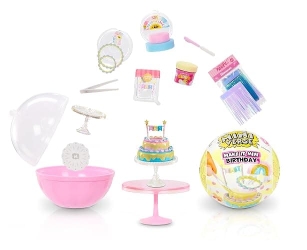 MGA's Miniverse Make It Mini Birthday - Mini-Sammlerstücke, Geheimnisvolle Blindverpackung, Basteln mit Harz, Nachbildungen, Neuheit, Partygeschenke, Pinata, für Sammler & Kinder ab 8, NICHT ESSBAR - Image 1
