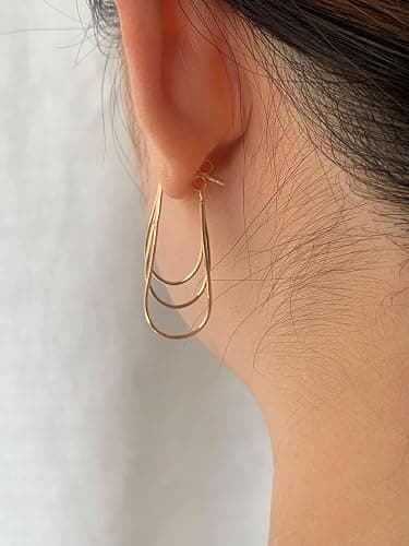 YESLADY Tassel Earrings for Women Gold Plated Silver Chain Earrings Dainty Minimalist Dangle Drop Studs thumbnail 5